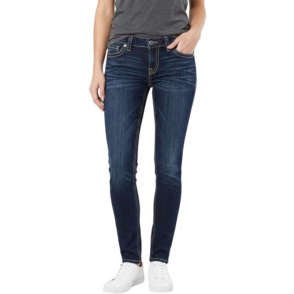 Silver Jeans Co Suki Mid Super Skinny Womens 31 Dark Wash Jeans L93017SSF474